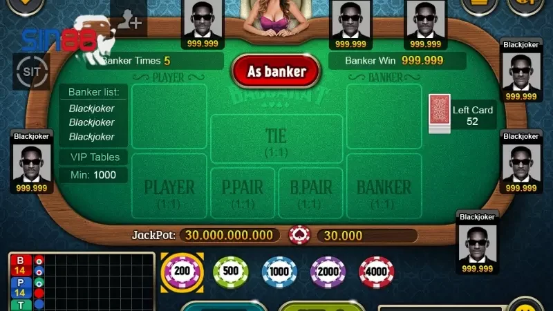 Baccart Sin88 uy tín