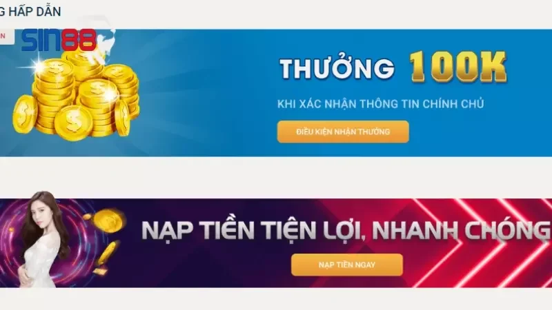 Ưu đãi tặng 100K khi xác nhận thông tin chính chủ